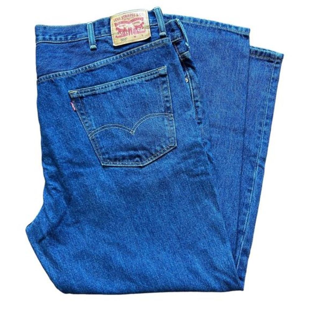 Levi’s 550 Men’s Jeans red tag dark wash size 46 x‎ 30 100% Cotton